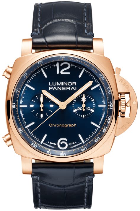 panerai luminor chrono goldtech blu notte|panerai luminor.